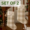 Eva & Co Signature Antler Check Christmas Stocking - 4 of 4