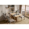 Folding Dining Table, Extendable Drop Leaf Folding Dining Table With 2 Wheels And 2 Storage Racks, Farmhouse Space Saving Table For Home Living Room - 2 of 4