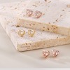 Turandoss Heart Stud Earrings for Girls Women, S925 Sterling Silver Studs Hypoallergenic Earrings - 4 of 4
