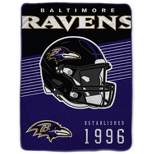 NFL Baltimore Ravens Helmet Stripes Flannel Fleece Blanket