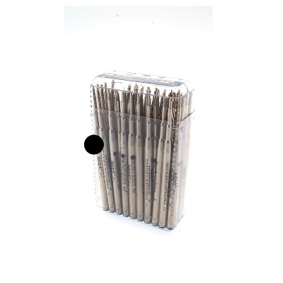 Monteverde Medium Nickel Tube Soft Roll Ballpoint Refill For Montblanc Pens Medium Point Black Ink