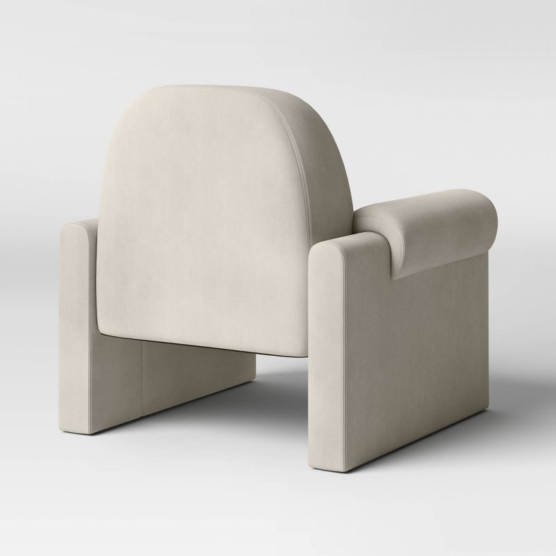 Sculptural Accent Chair Velvet Tan - Threshold&#8482;, 4 of 6