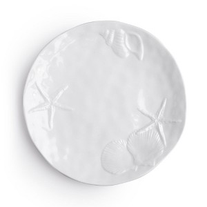 Q Home | Sea Life White 11" Melamine Dinner Plate, Set of 4 - 1 of 1