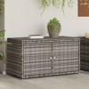 Garden Storage Cabinet Grey PE Rattan, Powder-Coated Steel  vidaXL - 3 of 4