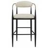 Sapphtopaz Modern Bar Stools Set of 2 with Wood Legs Upholstered Dining Chairs with Armrest & Backrest Counter Stools for Kitchen Island - 2 of 4