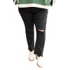 Women's High Rise Straight Leg Jeans Plus Size - RISEN - 2 of 4