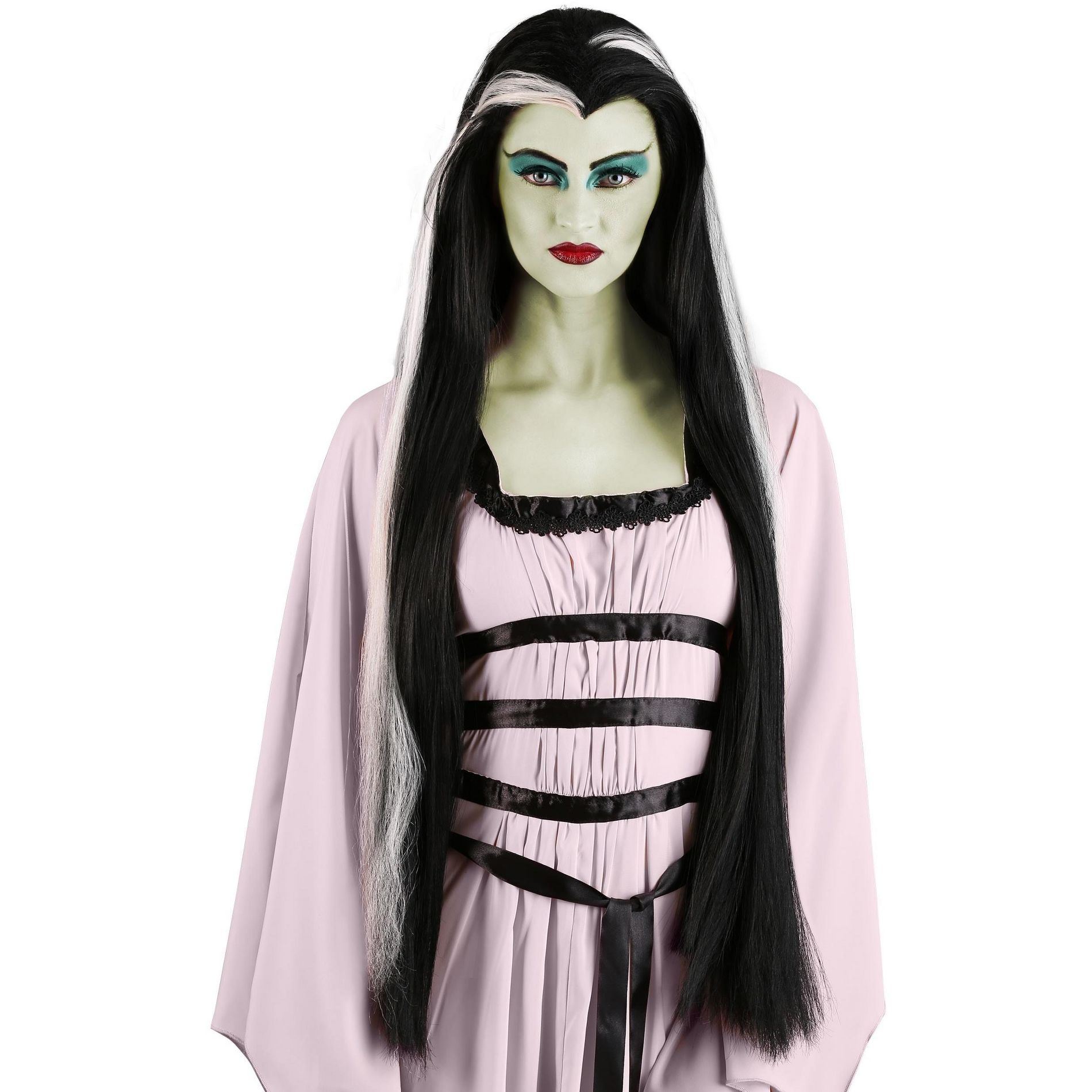 HalloweenCostumes.com One Size Fits Most Women Women's The Munsters Lily Halloween Costume Wig Accessory, Black/White