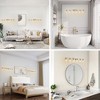 POWLIG 42.7-in 6-Light Nickel Modern Dimmable Bathroom Vanity Light with Cylindrical Glass Shade - 4 of 4