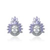 Guili Sterling Silver Cubic Zirconia Pale Purple Earrings - 2 of 2