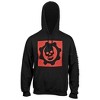 Mens Gears of War Symbol Hoodie With Sleeve Prints - 3 of 4