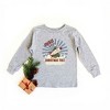 The Juniper Shop Rocket Around The Christmas Tree Toddler Long Sleeve Tee - 4T - Heather Grey - 2 of 3