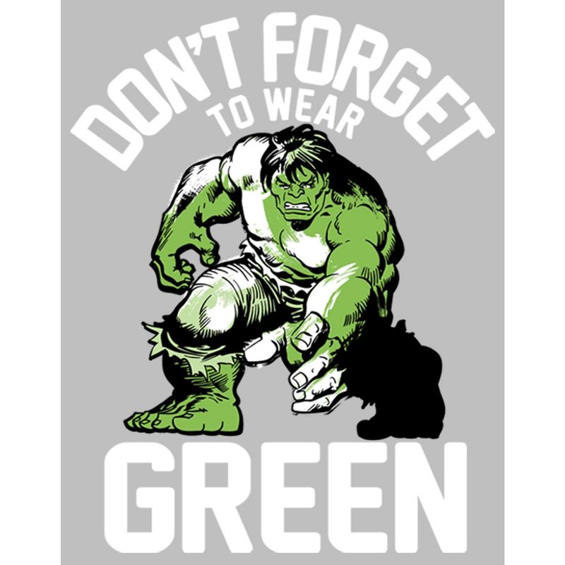Women's Marvel St. Patrick's Day Hulk Wears Green T-Shirt, 2 of 5