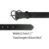 Elerevyo Women's Black Casual PU Leather Waist Belt with Buckle - 3 of 4