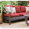 Leisure Made Augusta 5pc Wicker Sectional in Red Fabric - 3 of 4
