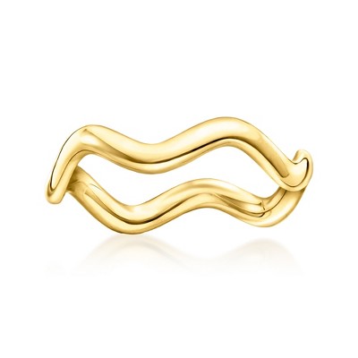RS Pure by Ross-Simons 18kt Gold Vermeil Wavy Ring