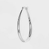 Sterling Silver Teardrop Hoop Earrings - A New Day™ Silver - 3 of 3