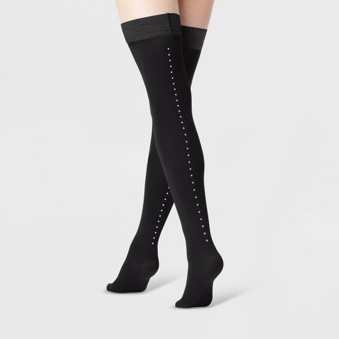 Brand New Sheer Back Seam Thigh High Stockings