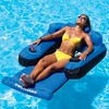 Swimline 55" Inflatable Ultimate Floating 1-Person Swimming Pool Chair Lounger - Blue/Black - 2 of 4