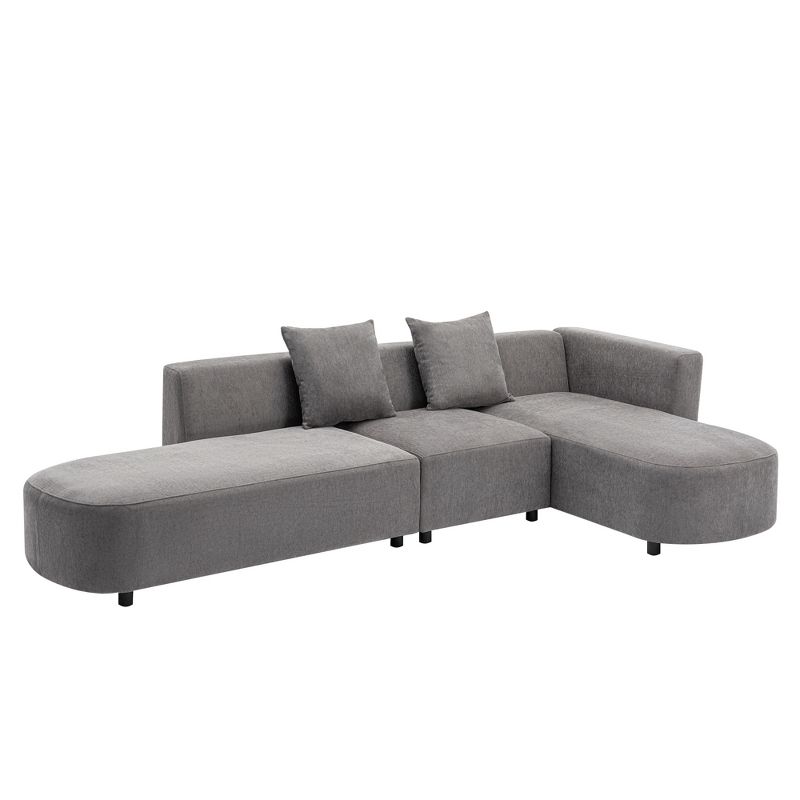 110.2" Modern Style Upholstered Curved Sofa Couch-ModernLuxe, 5 of 14
