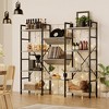 Triple Wide 4 Tier Book Shelf, Tall Bookshelf with Open Display Shelves, Industrial Large Bookshelves and Bookcases - 4 of 4