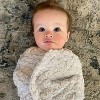 Everyday Kids Newborn Swaddle Blanket – Plush Faux Fur Swaddle Sack with Soft Fleece Lining – 0–3 Month Gray Baby Swaddle - 3 of 4