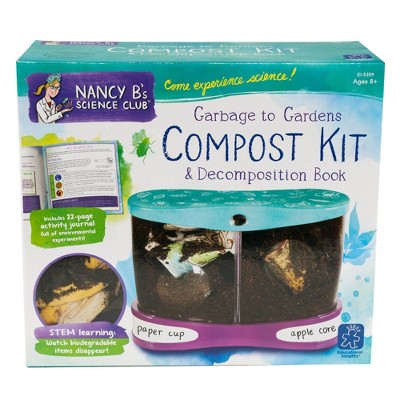 Nancy B's Science Club Garbage to Gardens Compost Kit & Decomposition Book - Educational Insights