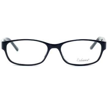 Enhance Optical Designer Reading Glasses EN3903-BLK-49 mm Black Crystal Cateye
