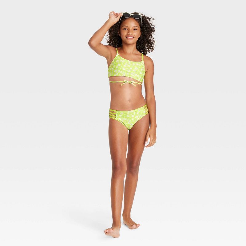Girls' Make a Wish 2pc Bikini Set - art class™ Lime Green, 4 of 5