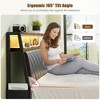 DOMETOUR Queen size Platform Bed Frame with 105-Degree Tilted Upholstered Headboard, Charging Station, LED Lights, Noiseless, Black and Brown - 4 of 4