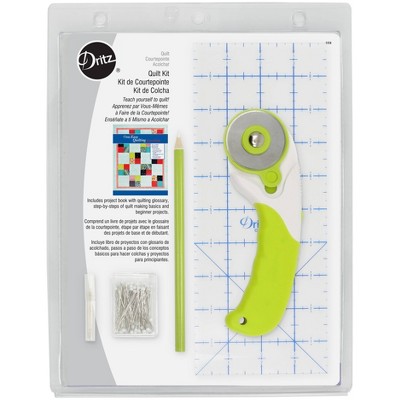 Dritz Kits Easy Quilting Book and Tools: Multicolor Craft Mats, Sewing Cutting Board, Quilting Supplies, 12.5" x 9.4"
