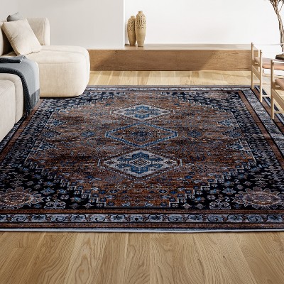 Dalyan Geometric Medallions Washable Area Rug - JONATHAN Y