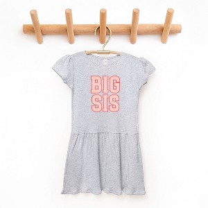 The Juniper Shop Big Sis Distressed Toddler Graphic Dress - 1 of 3