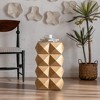 Gulches 23.62 "Height Three-dimensional Embossed Pattern Design Retro Side Table,Retro Wooden Nightstand - 3 of 4