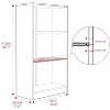 FURNIinspire Decorative Bookshelf 3 Shelf Adjustable Bookshelf, Floor Standing Storage Shelves For Home Office Organization, Gray, 11.6"*24.4"*44.1" - 3 of 4