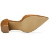 Allegra K Women's Ankle Tie Point Toe High Block Heel Dress Pumps - 4 of 4