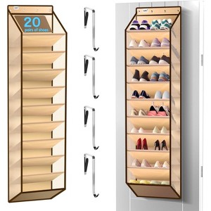 Heavy-Duty 10-Tier Over-The-Door Organizer - Sturdy Oxford Fabric Holds 20+ Pairs of Shoes & Boots, Saves 50% Closet Space - 1 of 4