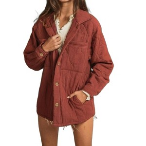 Women's Quilted Raglan Jacket - BiBi - 1 of 2