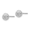 Black Bow Jewelry 6mm Diamond Cut Ball Post Earrings in 14k White Gold - image 2 of 4