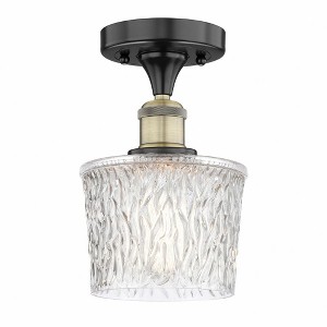 Niagra - 1 Light Semi-Flush Mount In Art Deco Style-9.25 Inches Tall and 6.5 Inches Wide - 1 of 1