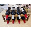 Itopfox 8-Bottle Wine Rack - Premium Carbonized Pine Wood, Two-Tier Countertop Design for Kitchen, Dining Room or Bar - 3 of 4