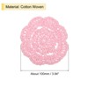 Unique Bargains Cotton Embroidered Lace Vintage Coasters 4 Pcs 3.94" - 2 of 4