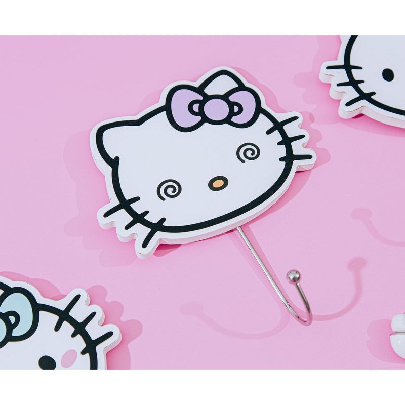 Silver Buffalo Sanrio Hello Kitty "Pretty Bows" Die-Cut Wall Hooks Coat Hanger, 4 of 10