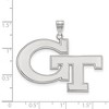 Black Bow Jewelry 10k White Gold Georgia Tech Yellow Jackets NCAA Extra Large Pendant - 2 of 3