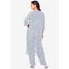Roaman's Women's Plus Size Petite Lace Duster Pant Set - 3 of 4