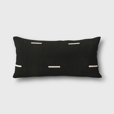 black stripe outdoor pillow