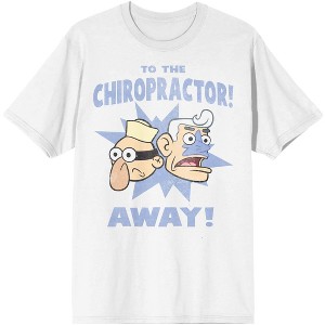 Spongebob Squarepants Barnacle Boy Chiropractor Mens White Graphic Tee - 1 of 2