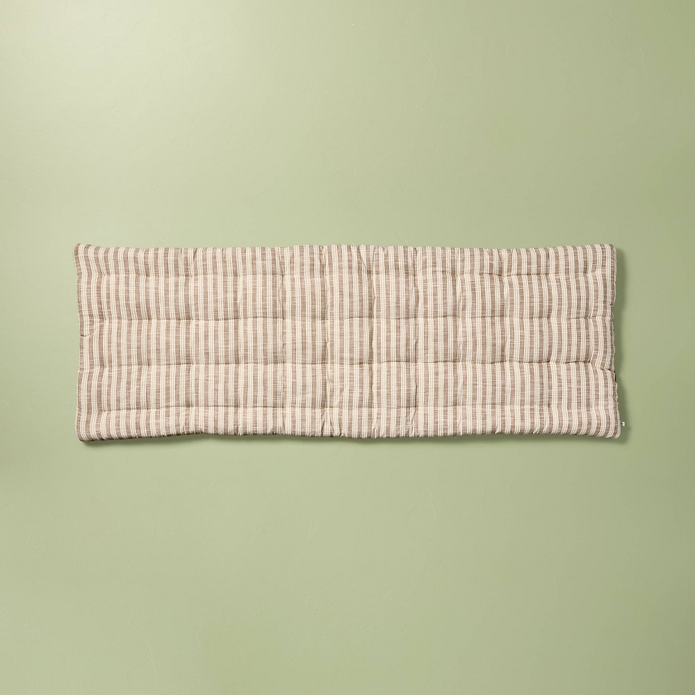 73"x26.5" Sofa Topper Rectangle Throw Pillow Brown Stripe - Hearth & Hand™ with Magnolia