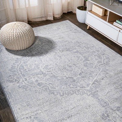 Modern Persian Fusion 8' x 10' Gray Synthetic Area Rug