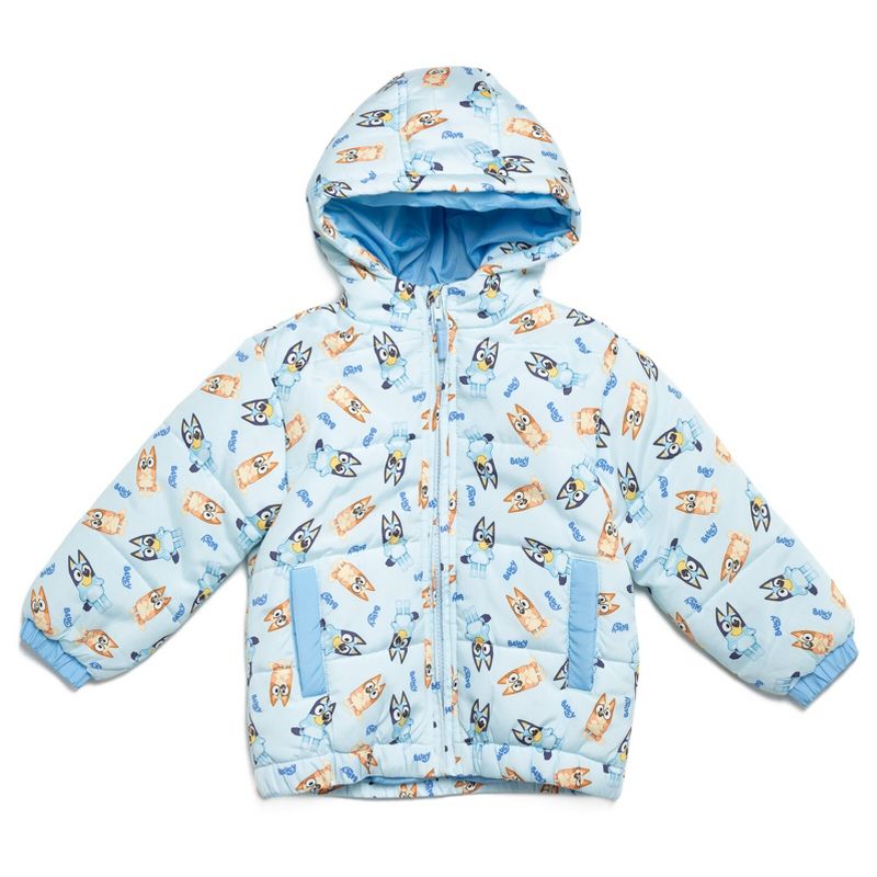 Bluey Bingo Winter Coat Puffer Jacket Toddler, 3 of 10