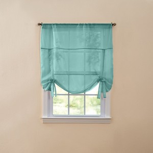 BrylaneHome BH Studio Sheer Voile Tie-Up Shade - 1 of 4